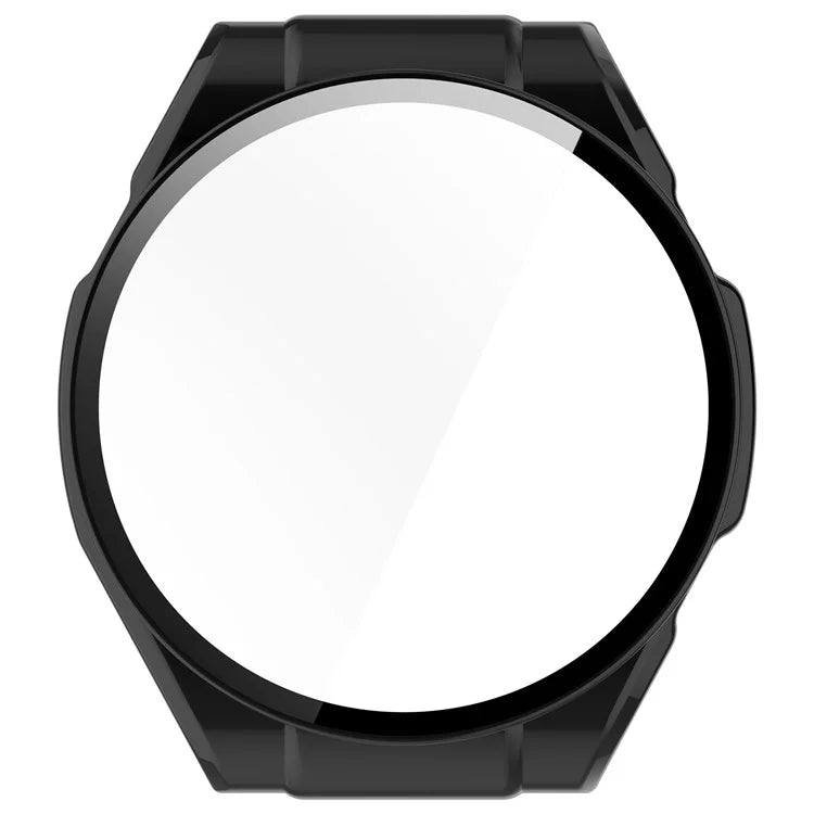For Haylou Watch R8 Watch Case PC Protective Cover with Tempered Glass Screen Film