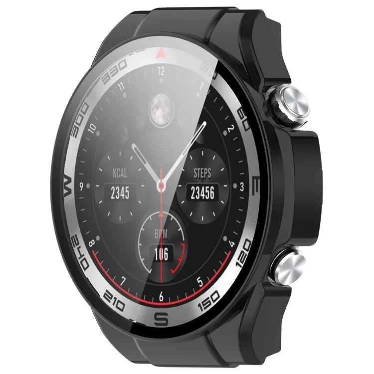 For Haylou Watch R8 Watch Case PC Protective Cover with Tempered Glass Screen Film