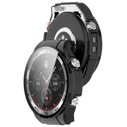 For Haylou Watch R8 Watch Case PC Protective Cover with Tempered Glass Screen Film