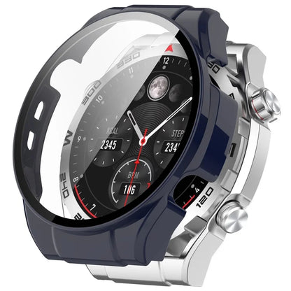 For Haylou Watch R8 Watch Case PC Protective Cover with Tempered Glass Screen Film