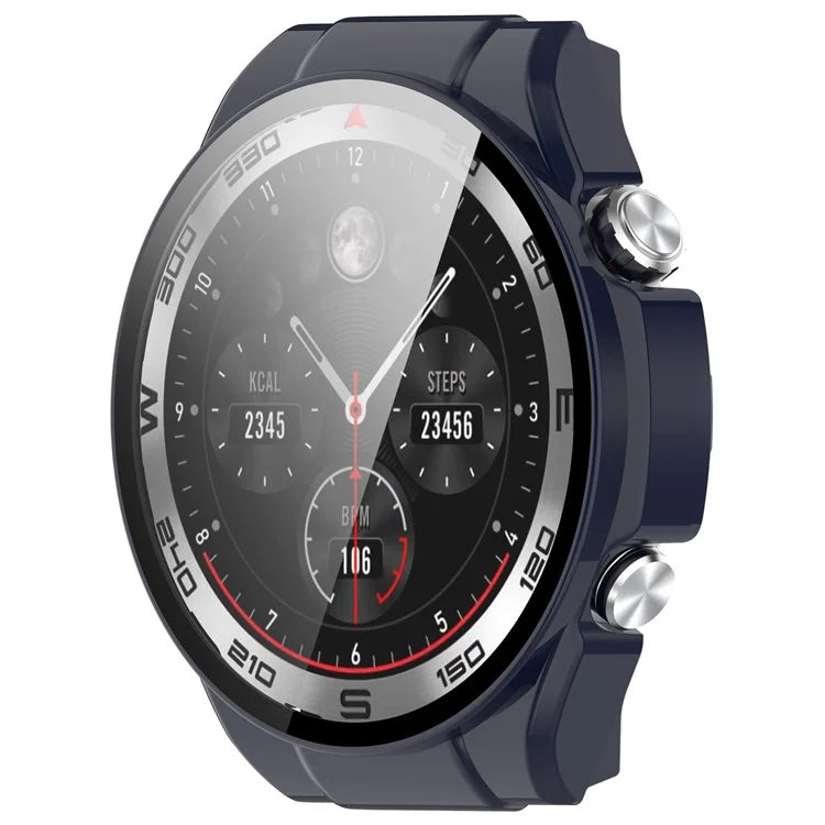 For Haylou Watch R8 Watch Case PC Protective Cover with Tempered Glass Screen Film