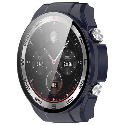 For Haylou Watch R8 Watch Case PC Protective Cover with Tempered Glass Screen Film