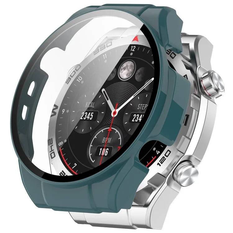 For Haylou Watch R8 Watch Case PC Protective Cover with Tempered Glass Screen Film