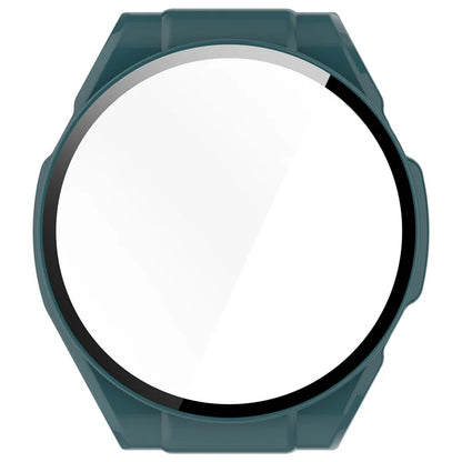 For Haylou Watch R8 Watch Case PC Protective Cover with Tempered Glass Screen Film