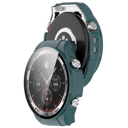 For Haylou Watch R8 Watch Case PC Protective Cover with Tempered Glass Screen Film