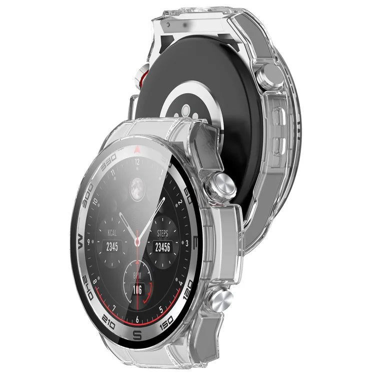 For Haylou Watch R8 Watch Case PC Protective Cover with Tempered Glass Screen Film