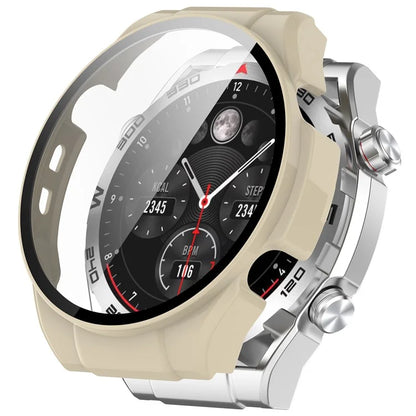 For Haylou Watch R8 Watch Case PC Protective Cover with Tempered Glass Screen Film