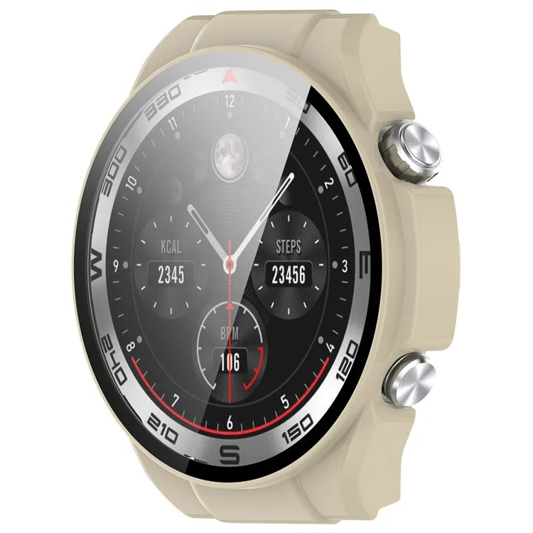 For Haylou Watch R8 Watch Case PC Protective Cover with Tempered Glass Screen Film