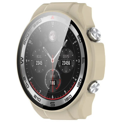 For Haylou Watch R8 Watch Case PC Protective Cover with Tempered Glass Screen Film