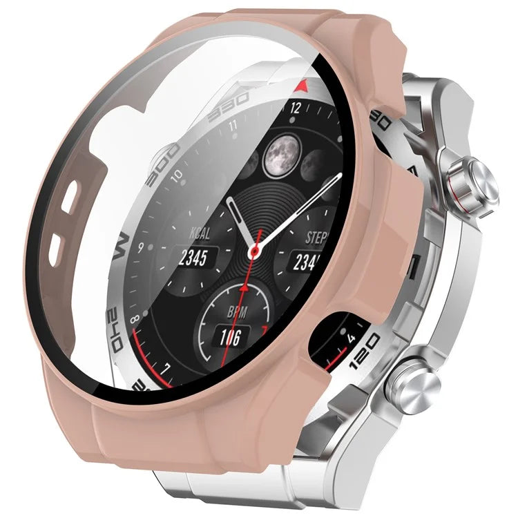 For Haylou Watch R8 Watch Case PC Protective Cover with Tempered Glass Screen Film