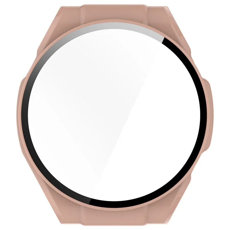 For Haylou Watch R8 Watch Case PC Protective Cover with Tempered Glass Screen Film