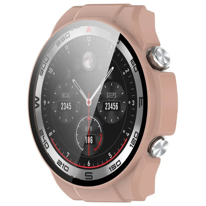 For Haylou Watch R8 Watch Case PC Protective Cover with Tempered Glass Screen Film