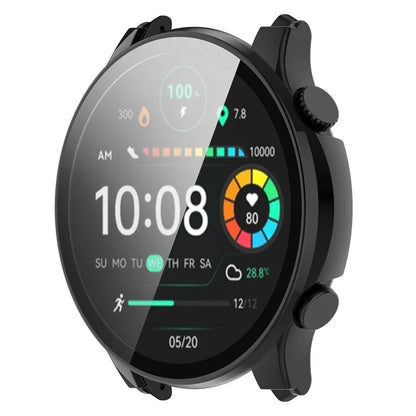 For Haylou Solar Plus RT3 / LS16 Hard PC Watch Protective Cover with Built-In Tempered Glass Screen Protector