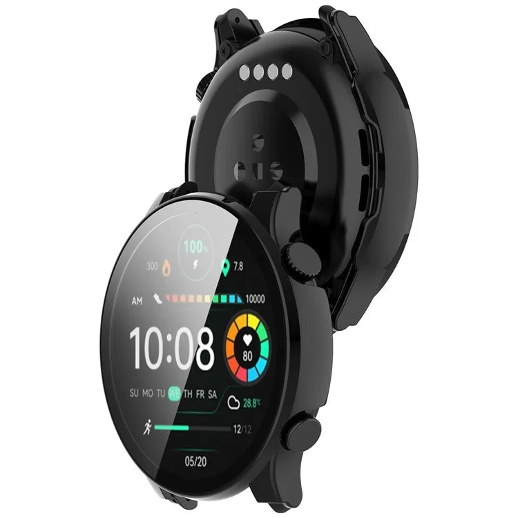For Haylou Solar Plus RT3 / LS16 Hard PC Watch Protective Cover with Built-In Tempered Glass Screen Protector
