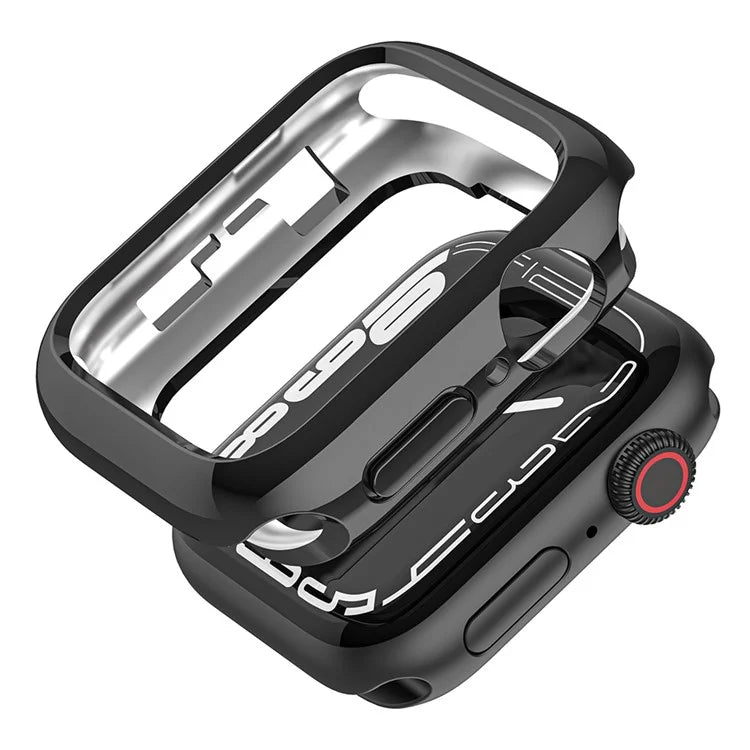 For Apple Watch Series 9 8 7 45mm / 6 5 4 SE (2023) SE (2022) SE 44mm / 3 2 1 42mm TPU Watch Cover Electroplated Hollow Frame