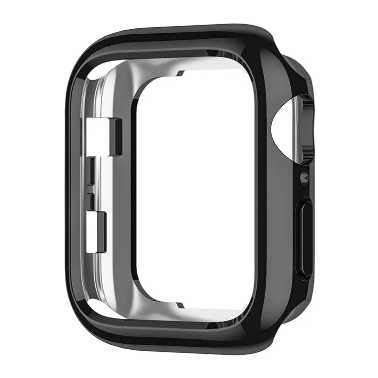 For Apple Watch Series 9 8 7 45mm / 6 5 4 SE (2023) SE (2022) SE 44mm / 3 2 1 42mm TPU Watch Cover Electroplated Hollow Frame