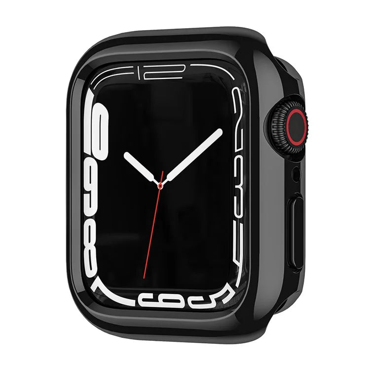 For Apple Watch Series 9 8 7 45mm / 6 5 4 SE (2023) SE (2022) SE 44mm / 3 2 1 42mm TPU Watch Cover Electroplated Hollow Frame
