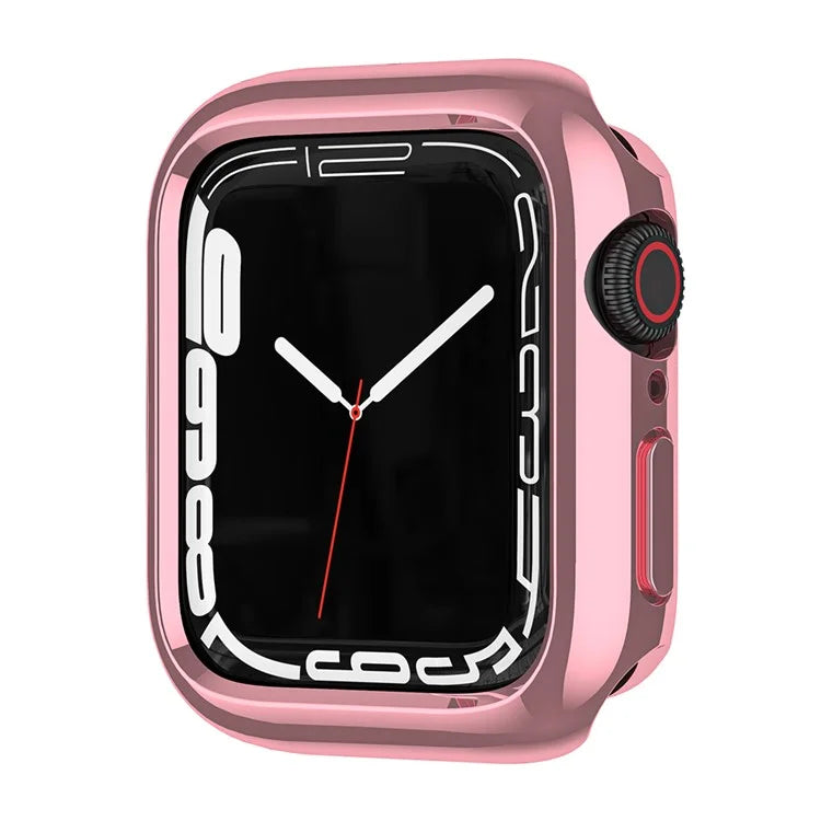 For Apple Watch Series 9 8 7 45mm / 6 5 4 SE (2023) SE (2022) SE 44mm / 3 2 1 42mm TPU Watch Cover Electroplated Hollow Frame