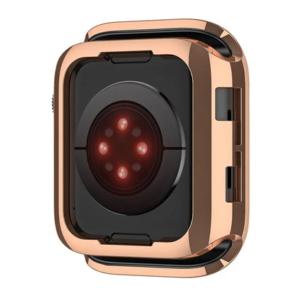For Apple Watch Series 9 8 7 45mm / 6 5 4 SE (2023) SE (2022) SE 44mm / 3 2 1 42mm TPU Watch Cover Electroplated Hollow Frame