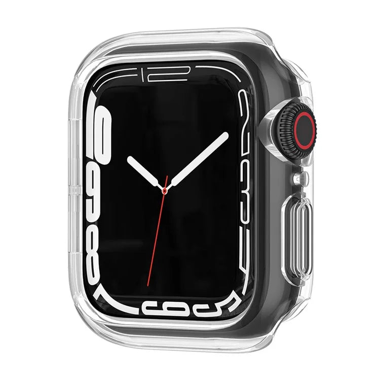 For Apple Watch Series 9 8 7 45mm / 6 5 4 SE (2023) SE (2022) SE 44mm / 3 2 1 42mm TPU Watch Cover Electroplated Hollow Frame