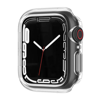 For Apple Watch Series 9 8 7 45mm / 6 5 4 SE (2023) SE (2022) SE 44mm / 3 2 1 42mm TPU Watch Cover Electroplated Hollow Frame