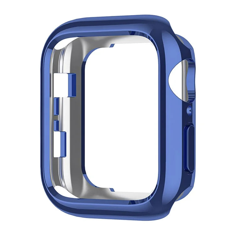 For Apple Watch Series 9 8 7 45mm / 6 5 4 SE (2023) SE (2022) SE 44mm / 3 2 1 42mm TPU Watch Cover Electroplated Hollow Frame