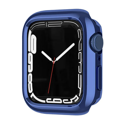 For Apple Watch Series 9 8 7 45mm / 6 5 4 SE (2023) SE (2022) SE 44mm / 3 2 1 42mm TPU Watch Cover Electroplated Hollow Frame