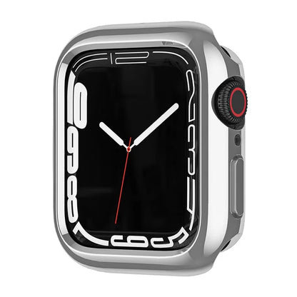 For Apple Watch Series 9 8 7 45mm / 6 5 4 SE (2023) SE (2022) SE 44mm / 3 2 1 42mm TPU Watch Cover Electroplated Hollow Frame