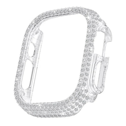 For Apple Watch Ultra/Ultra 2 49mm Watch Case Rhinestone Decor Hard PC Protective Frame