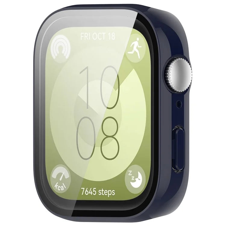 For Huawei Watch Fit 3 Watch Case PC Frame with Tempered Glass Screen Protector