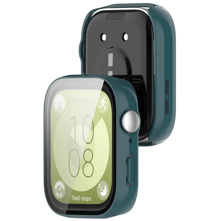 For Huawei Watch Fit 3 Watch Case PC Frame with Tempered Glass Screen Protector