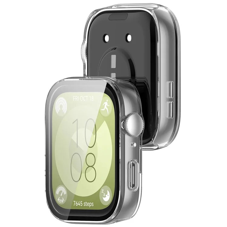 For Huawei Watch Fit 3 Watch Case PC Frame with Tempered Glass Screen Protector