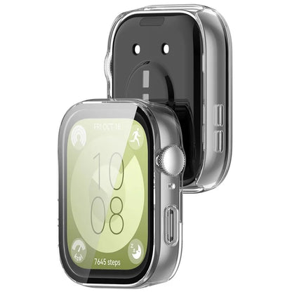 For Huawei Watch Fit 3 Watch Case PC Frame with Tempered Glass Screen Protector