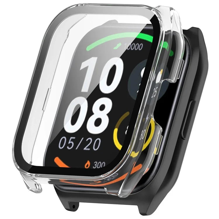For Haylou Smart Watch 2 Pro (LS02 Pro) PC Protective Watch Case with Tempered Glass Screen Protector