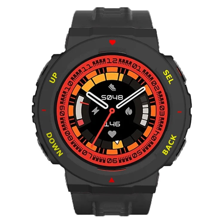 For Huami Amazfit Active Edge A2212 PC Frame Half Cover Smart Watch Bumper Case / Yellow