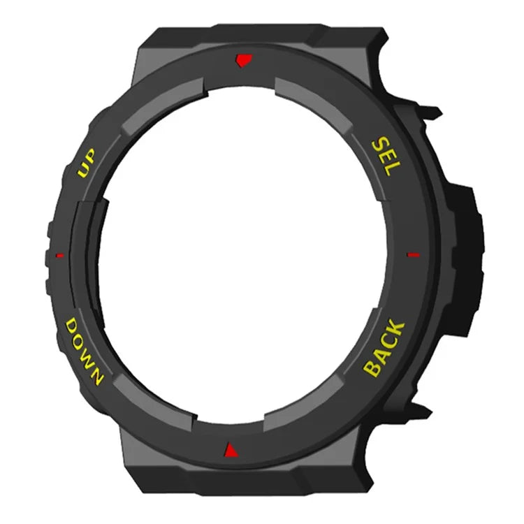 For Huami Amazfit Active Edge A2212 PC Frame Half Cover Smart Watch Bumper Case / Yellow