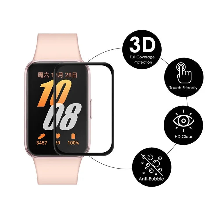ENKAY HAT PRINCE 2Pcs For Samsung Galaxy Fit3 PMMA Screen Protector 3D Curved Edge HD Clear Watch Film