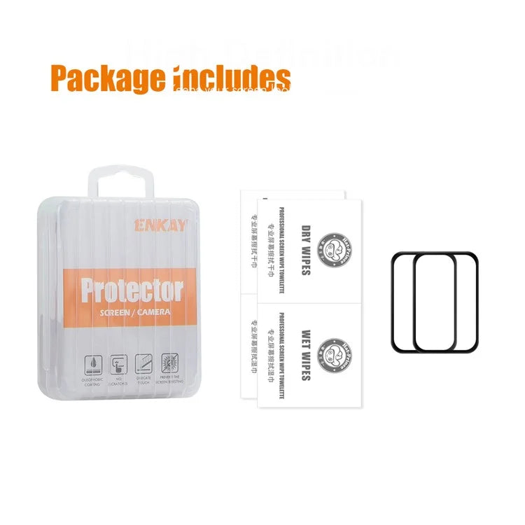 ENKAY HAT PRINCE 2Pcs For Samsung Galaxy Fit3 PMMA Screen Protector 3D Curved Edge HD Clear Watch Film