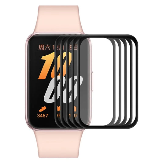 ENKAY HAT PRINCE 5Pcs For Samsung Galaxy Fit3 Watch Screen Protector 3D Curved PC Edge Film