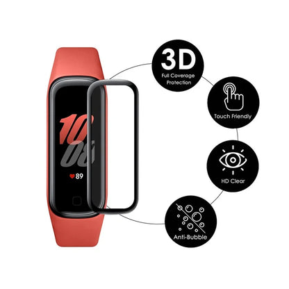 ENKAY HAT PRINCE 5Pcs For Samsung Galaxy Fit2 PMMA Screen Protector+PC Edge 3D Curved Watch Film