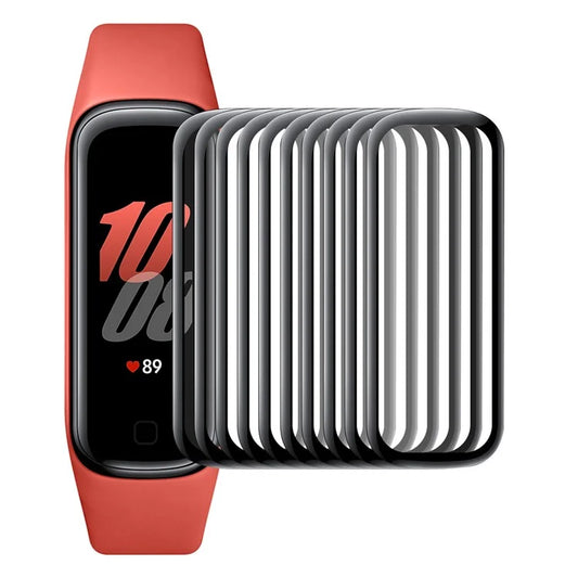 ENKAY HAT PRINCE 10Pcs For Samsung Galaxy Fit2 Screen Protector PC Curved Edge + PMMA Watch Film