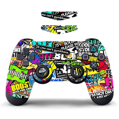 DATA FROG For Sony PS4 / PS4 Slim Game Controller Decal Removable PVC Sticker