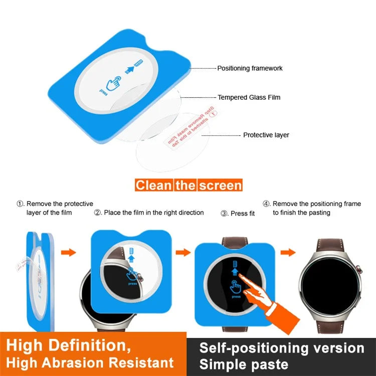 IMAK For Huawei Watch GT 3 SE Screen Protector Tempered Glass Film with Alignment Tool