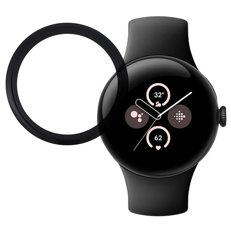 For Google Pixel Watch 3 41mm Full Screen Protector Black Edge Soft PMMA Smartwatch Screen Film