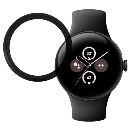 For Google Pixel Watch 3 41mm Full Screen Protector Black Edge Soft PMMA Smartwatch Screen Film