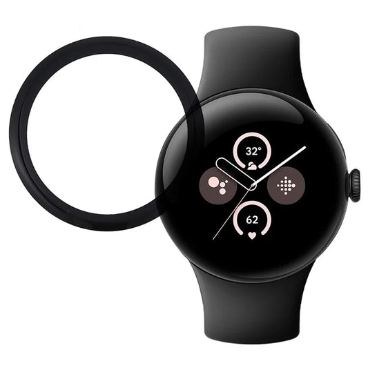 For Google Pixel Watch 3 41mm Full Screen Protector Black Edge Soft PMMA Smartwatch Screen Film