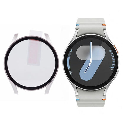 For Samsung Galaxy Watch7 44mm Watch Case Hard PC Cover with Tempered Glass Screen Film