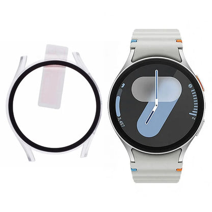 For Samsung Galaxy Watch7 44mm Watch Case Hard PC Cover with Tempered Glass Screen Film