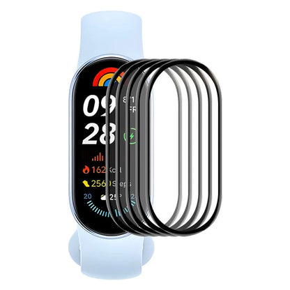 ENKAY HAT PRINCE 5Pcs For Xiaomi Mi Band 9 Screen Protector 3D Curved PC+PMMA Watch Screen Film