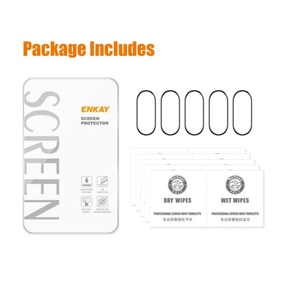 ENKAY HAT PRINCE 5Pcs For Xiaomi Mi Band 9 Screen Protector 3D Curved PC+PMMA Watch Screen Film
